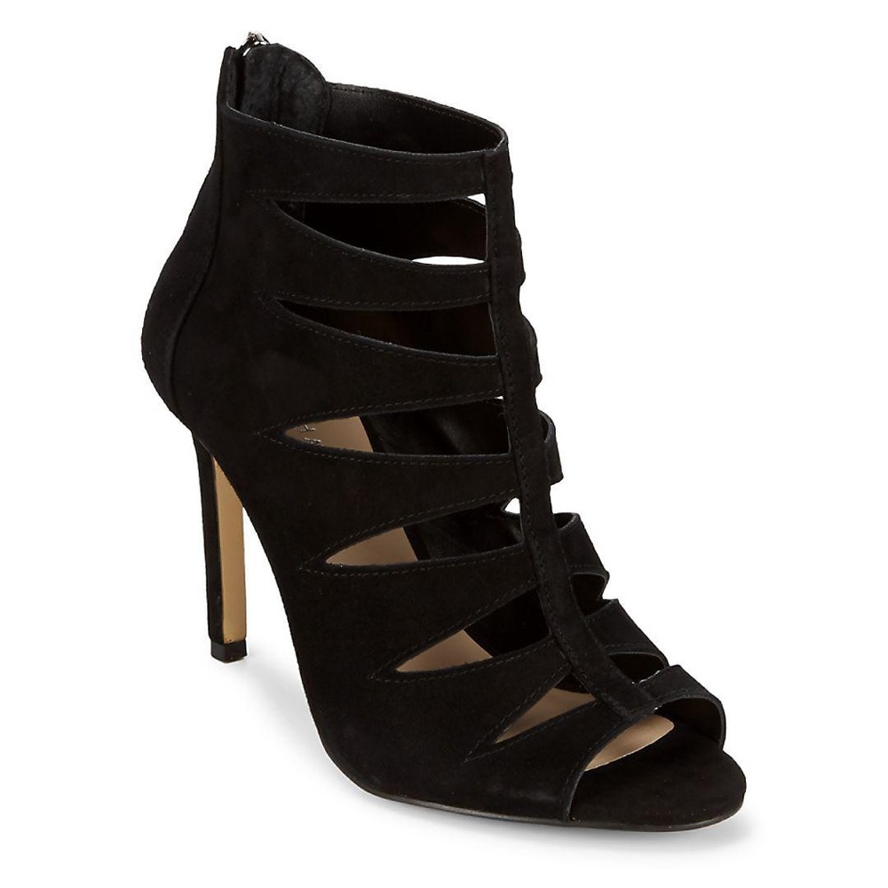 Florynce Leather Cutout Ankle Booties